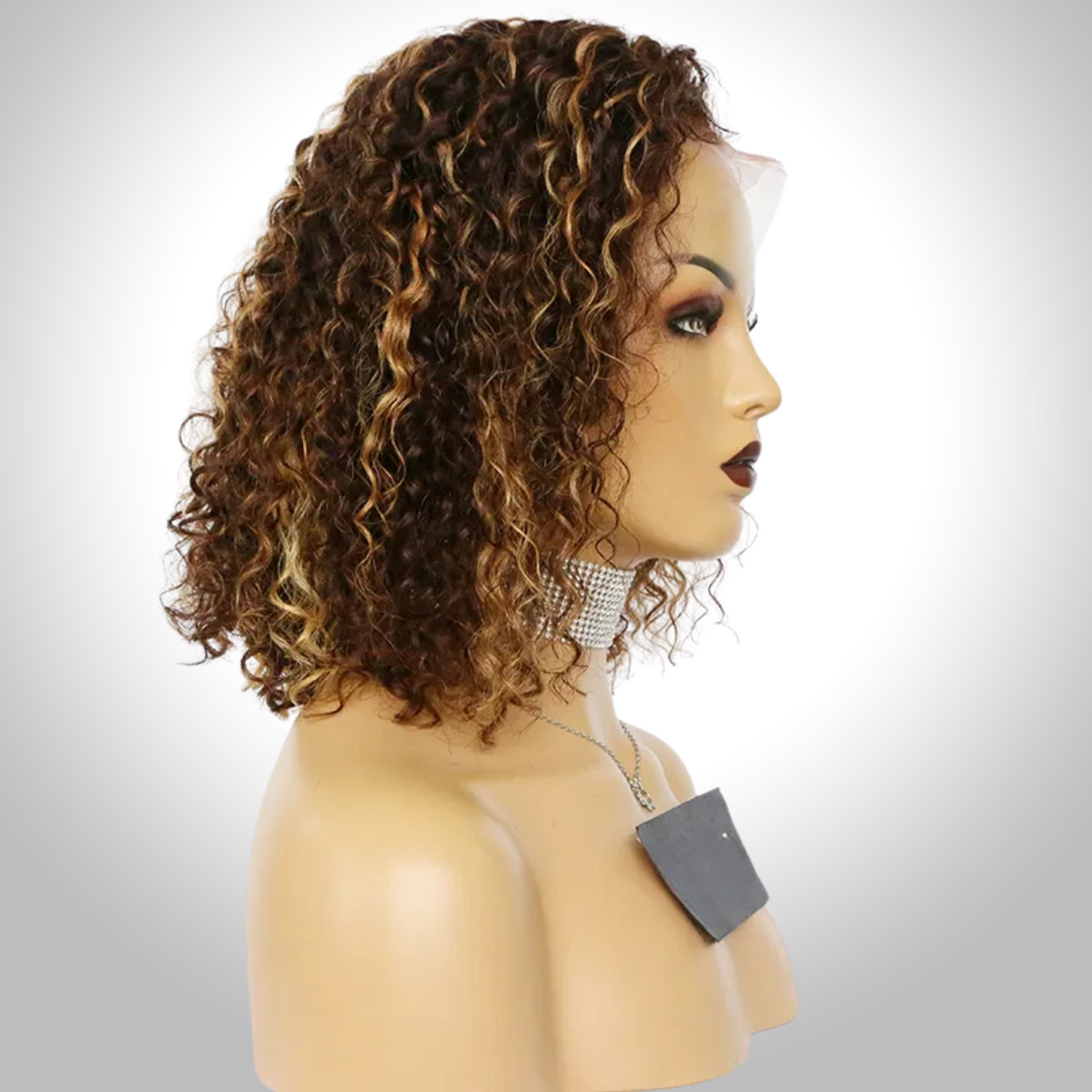 HAZEL Ombre Curly Bob high quality human remy hair lace front wig