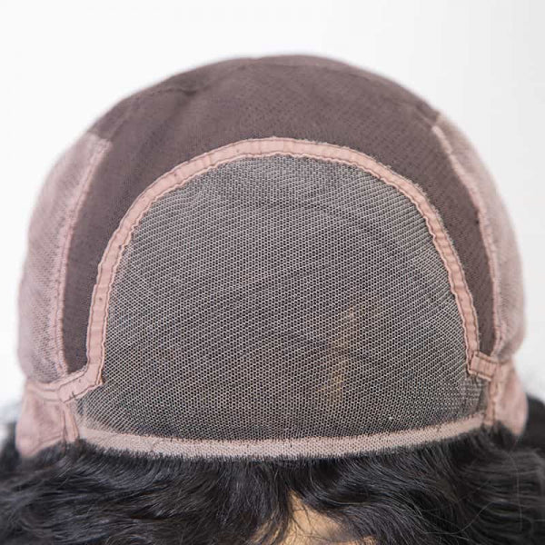 Clearance Sale Extra $30 Off Glueless Full Lace Wigs Indian Remy Human Hair 10mm Curl 1# 10" 120% , Medium Size