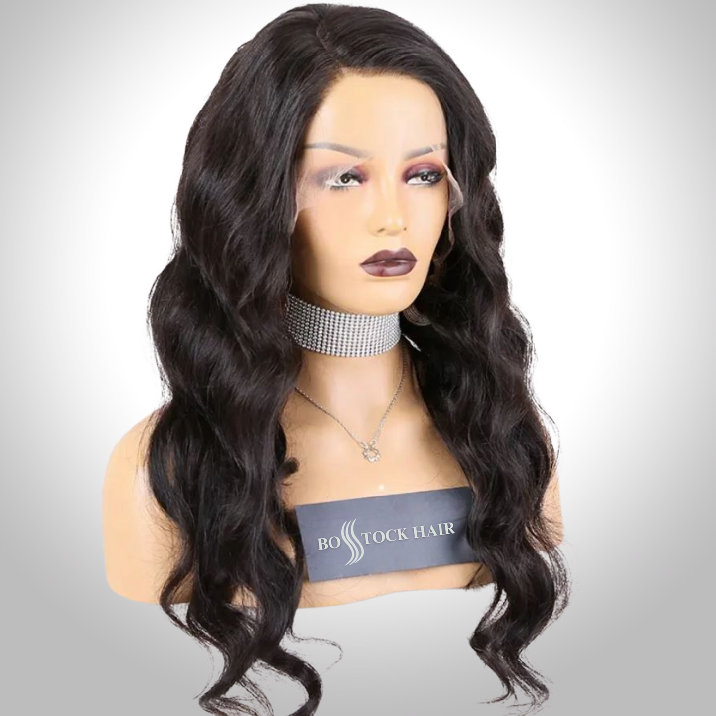 NOVA Wavy hd lace wig deep bleached knots transparent hd lace brazilian human hair wig