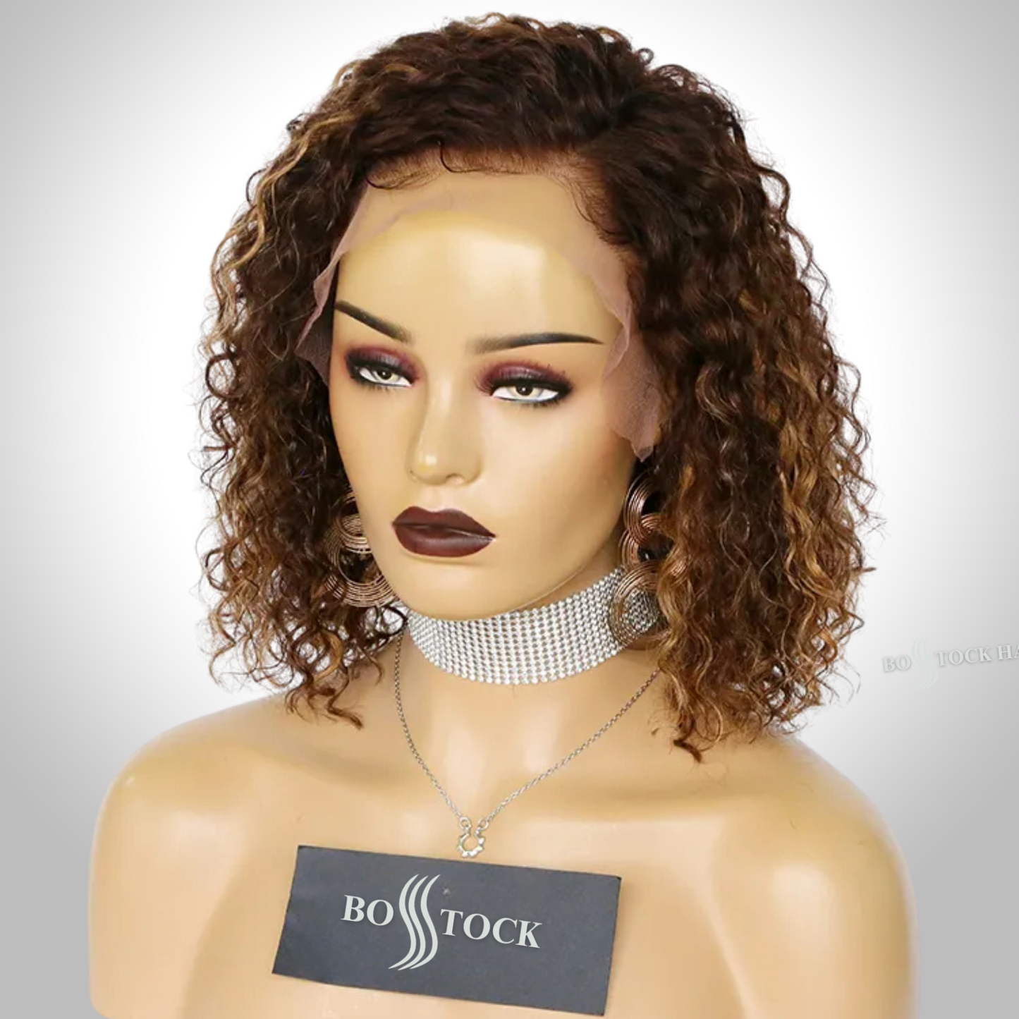 HAZEL Ombre Curly Bob high quality human remy hair lace front wig