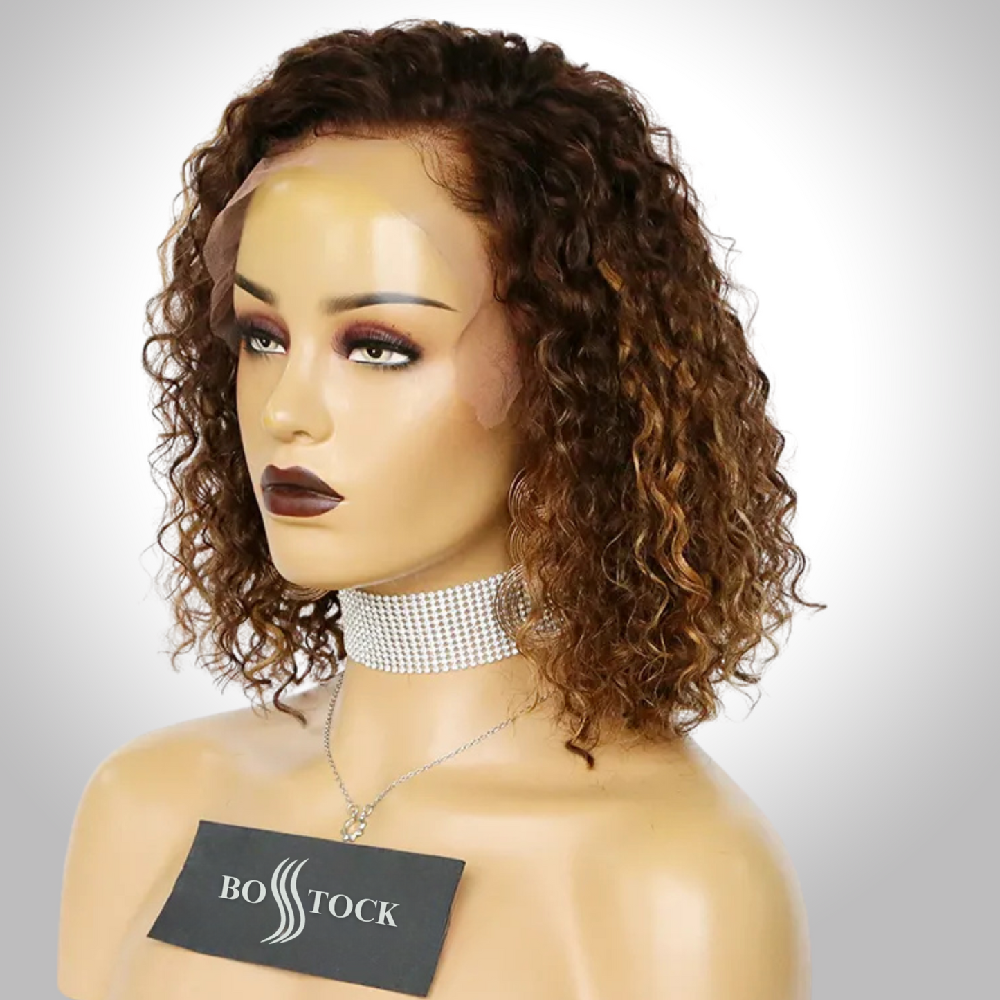 HAZEL Ombre Curly Bob high quality human remy hair lace front wig