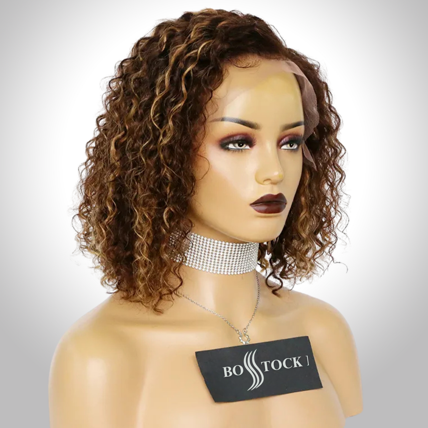 HAZEL Ombre Curly Bob high quality human remy hair lace front wig