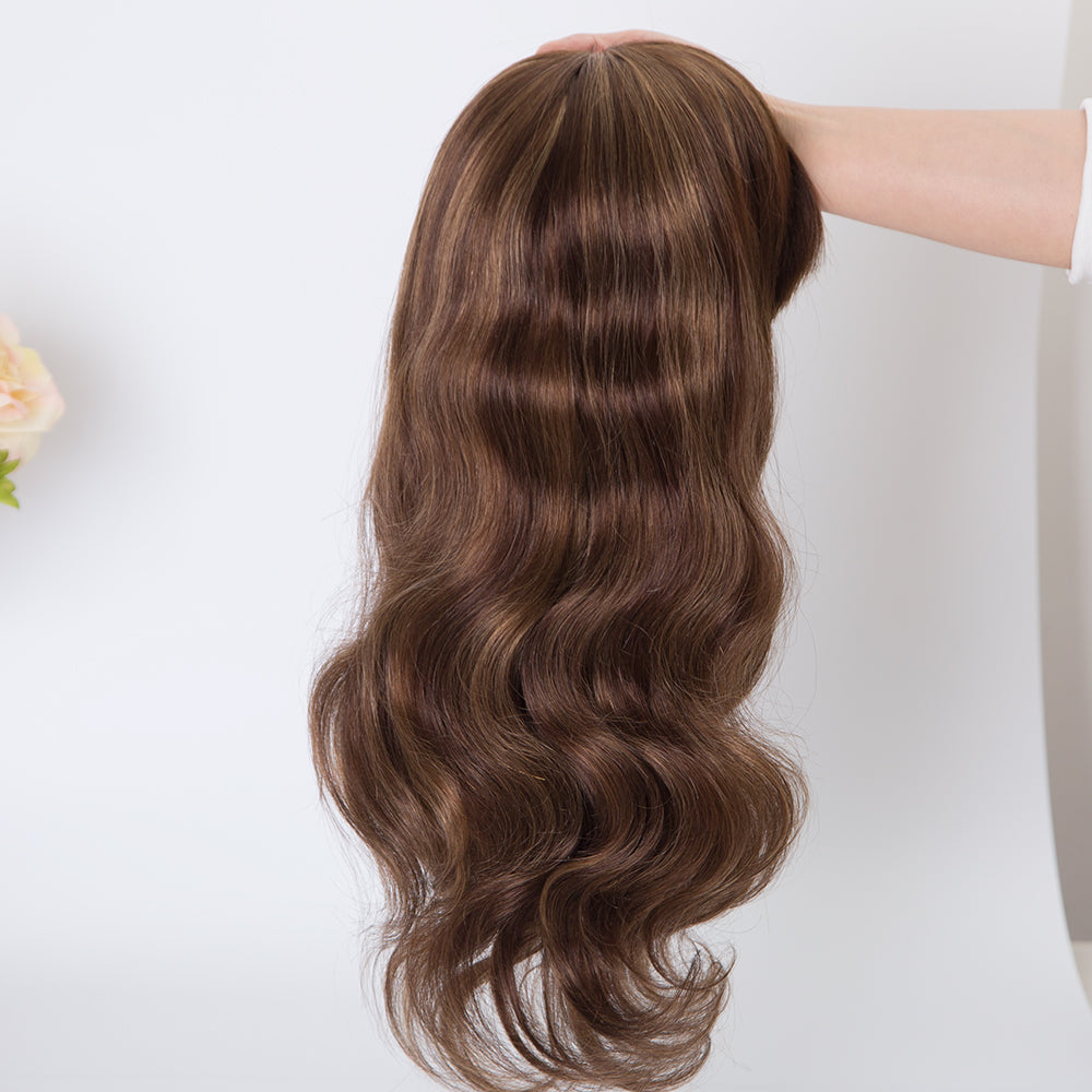 PRICILLA Mono Top Full Hand Tied Glueless Medical Wig Grade 10A 100% Virgin Remy Hair