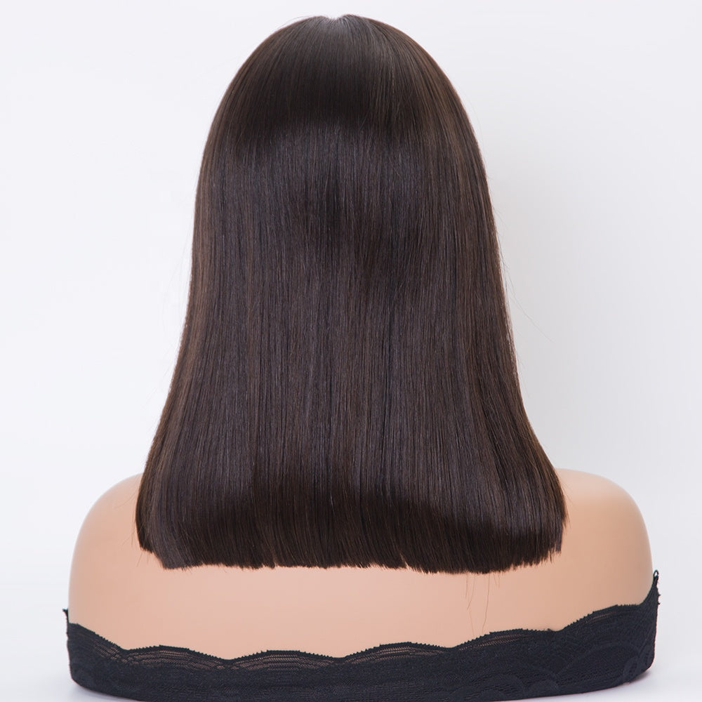 GIGI HD lace front Bob Grade 12A 100% Unprocessed Virgin Hair Natural black