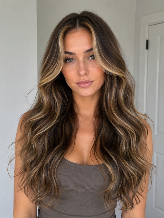 KARINA Brown Balayage 100% Grade 12A Virgin European Hair HD Lace