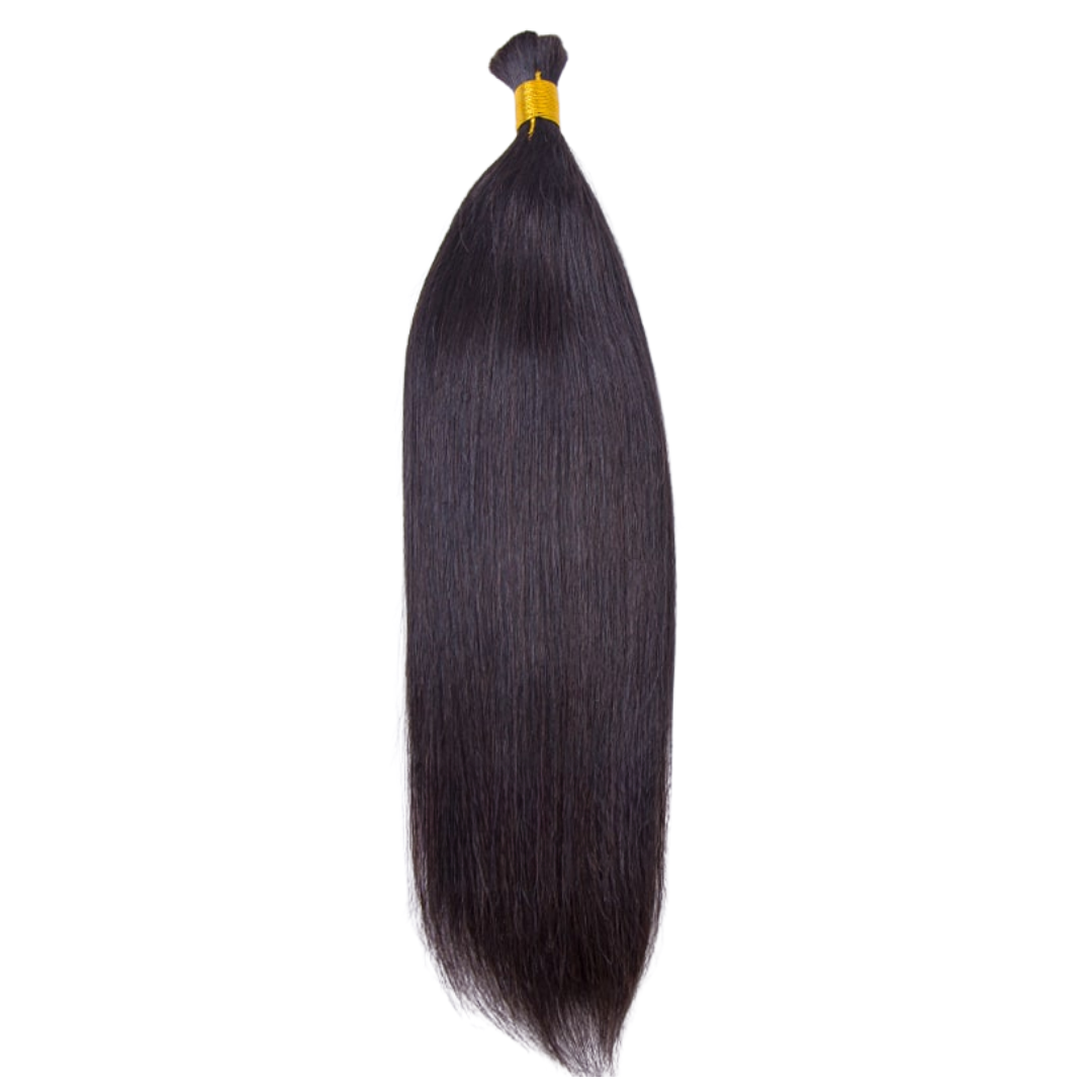 Silky Straight Bulk Hair Bundles for Braiding,Indian Remy Human Hair