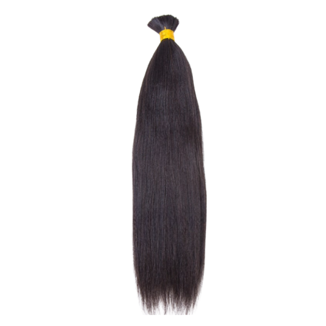 Yaki Straight Bulk Hair Bundles for Braiding,Indian Remy Human Hair