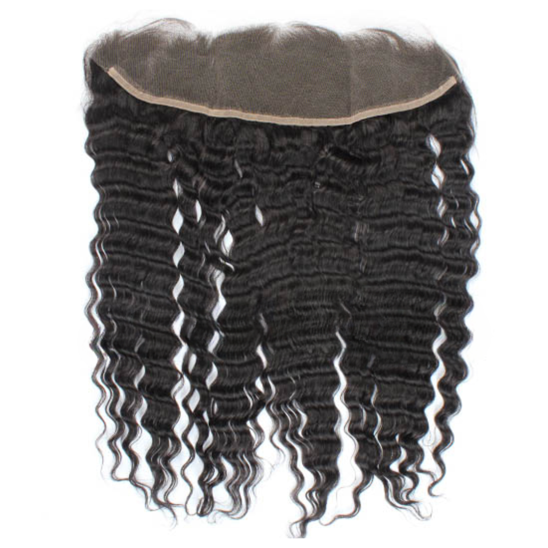 13"×4" Lace Frontals Deep Wave Indian Remy Human Hair