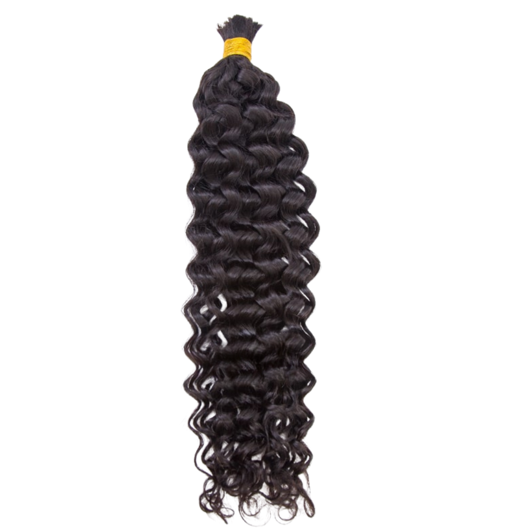 Deep Wave Bulk Hair Bundles for Braiding,Indian Remy Human Hair