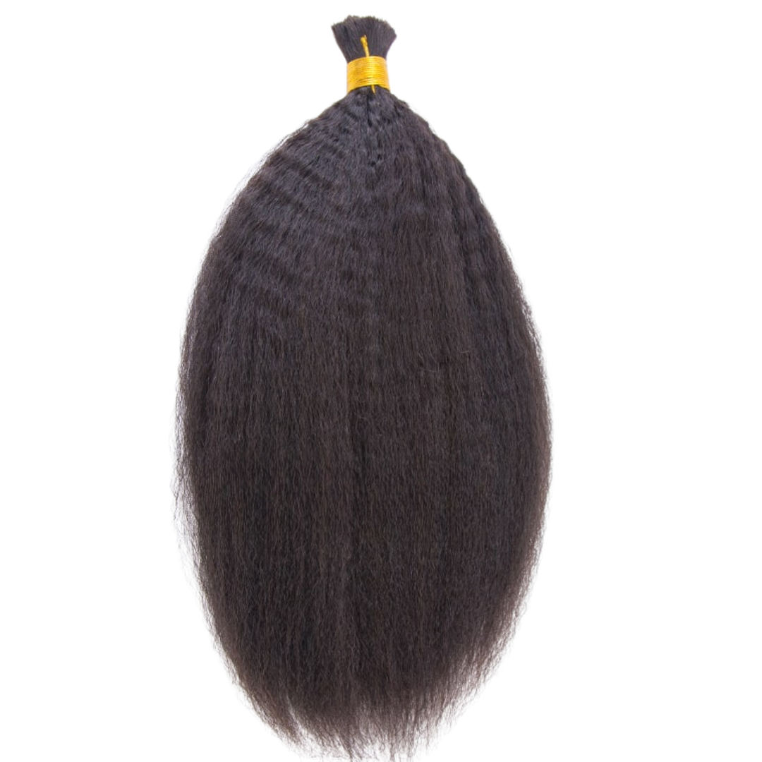 Kinky Straight Bulk Hair Bundles for Braiding,Indian Remy Human Hair
