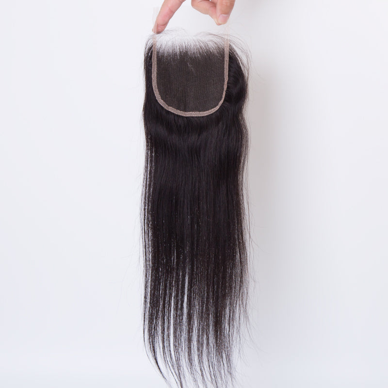 16 inches natural black color 100% human remy hair 4x4 inch HD lace closure for women