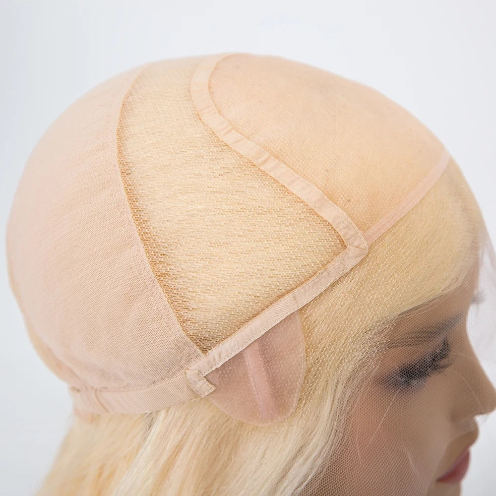 TIA Customizable Blonde #27 12A Grade Cuticle Aligned 100% Virgin European Hair Full Hand Tied Medical Mono Top Lace Front Wig