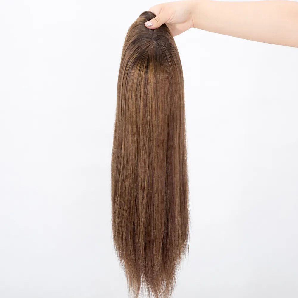 SARAH 12A Grade 100% Virgin European Remy Silk top medical wig flower lace base