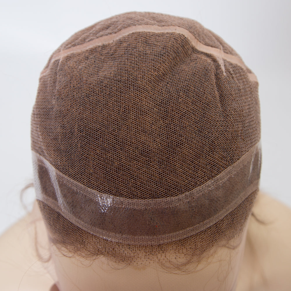 AMY 12 inch Grade 12 A 100% European Virgin Remy Hair PU around perimeter