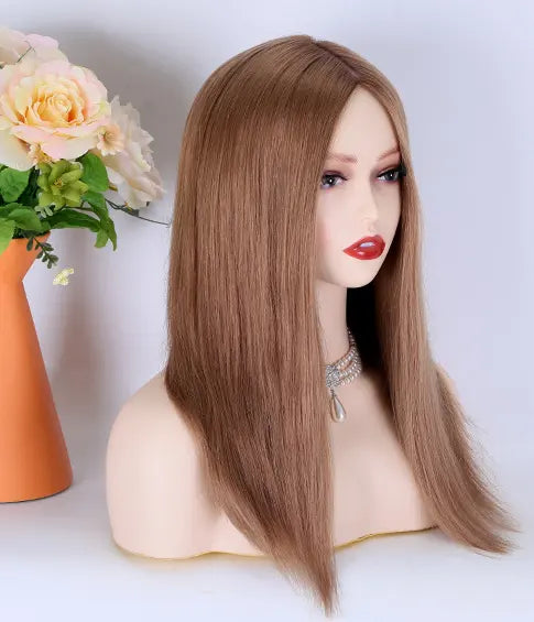 HALO Balayage Color 16" Silk Straight European Cuticle Aligned Virgin Human Hair Silk Top Jewish Wigs