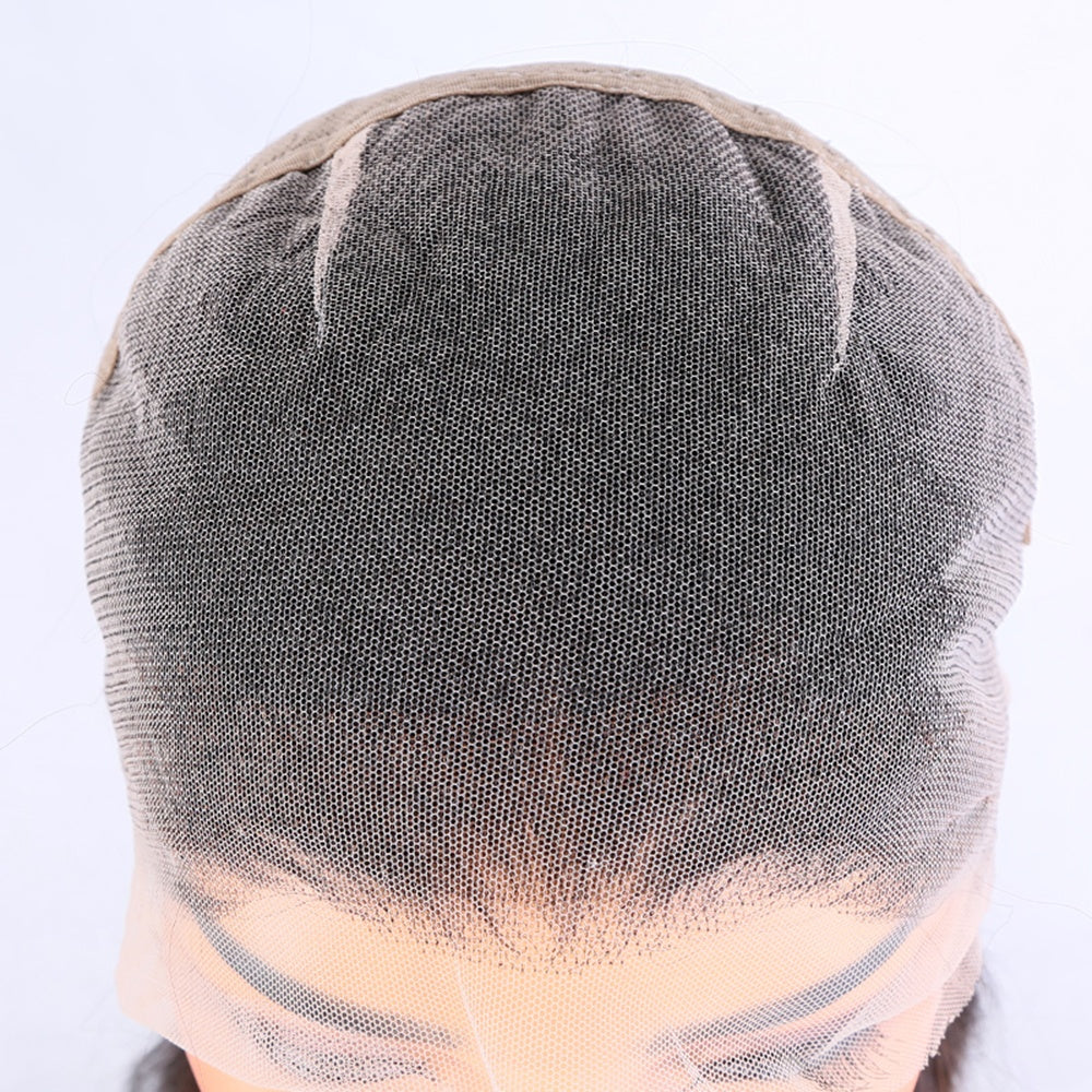 customize longest length lace wigs virgin cambodian human hair transparent lace ice white blonde balayage color full lace wig