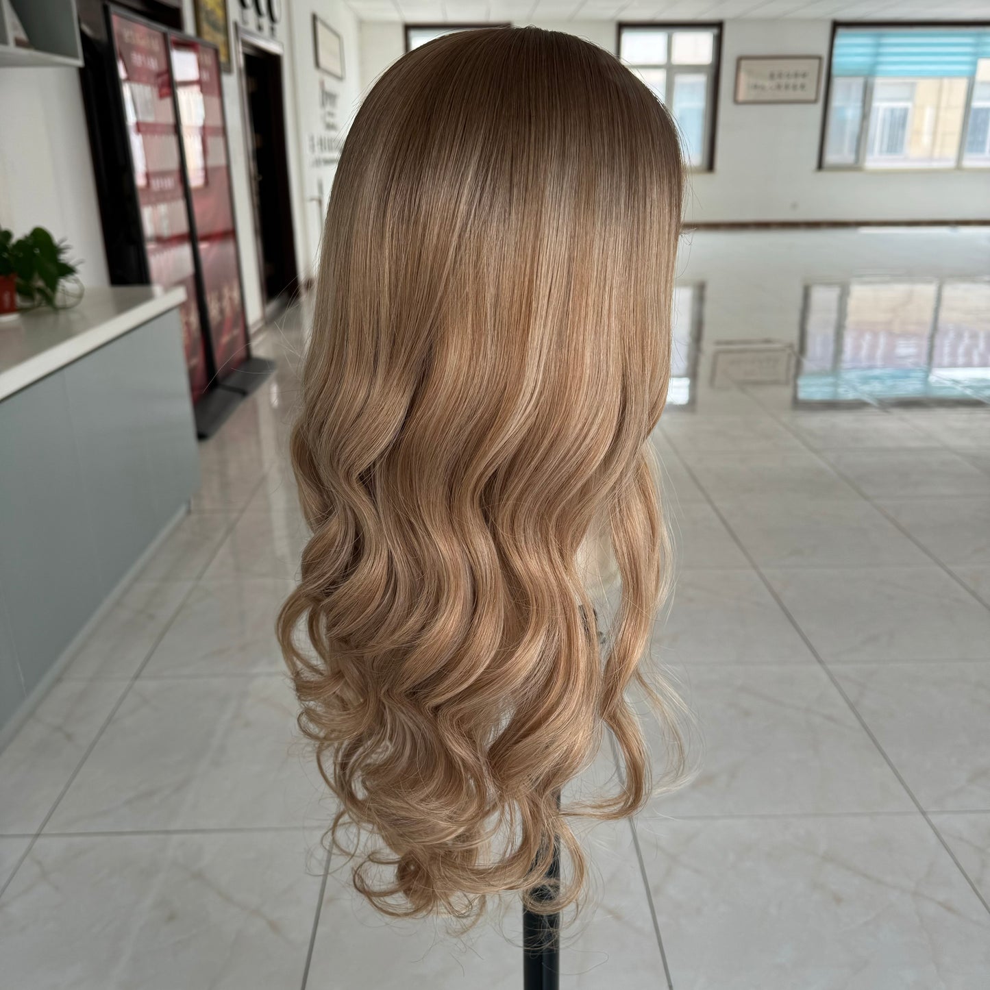 TATIANNA Sandy Balayage Silicone Gripper Wig 100% Virgin European Remy Human Hair Silk Top Fully Handtied Medical Wigs