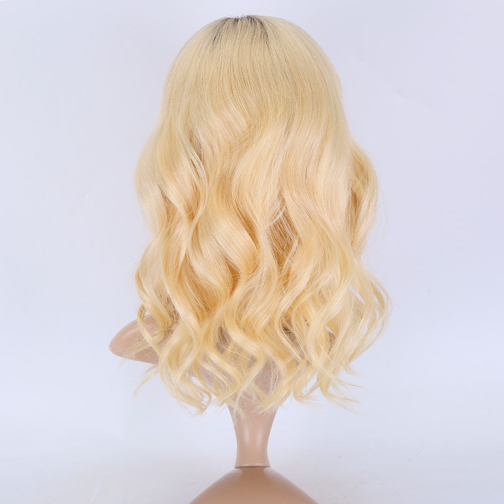 Ombre blonde color mono front lace wig in stock breathable wig r