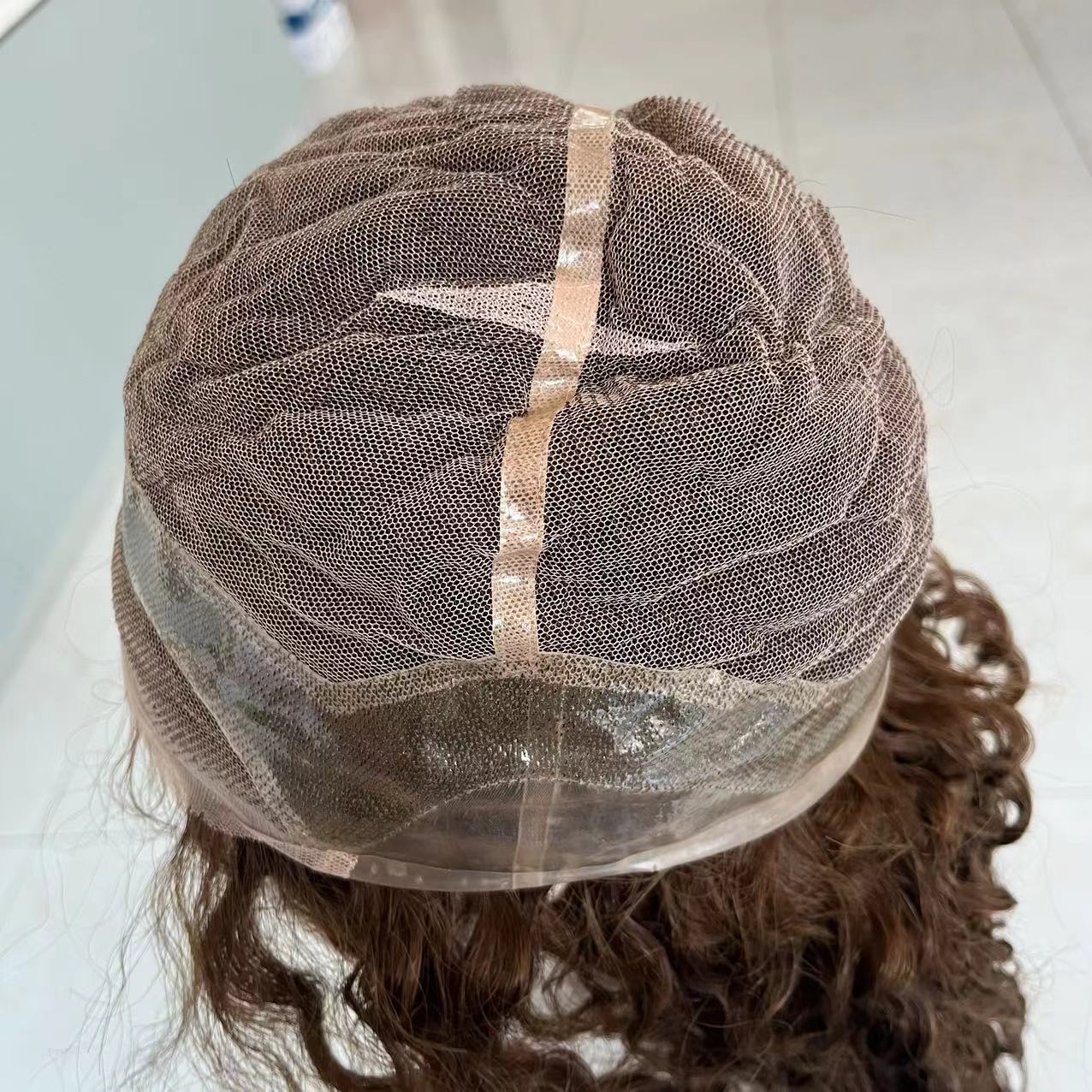 RICKY Customizable PU Perimeter Full Lace Wig | #4 Curly 100% European Virgin Human Hair