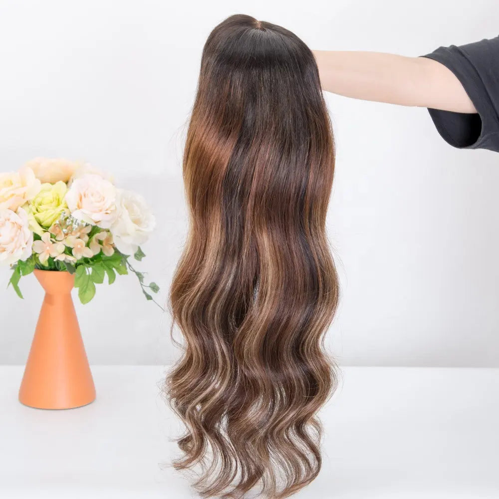EDEN 24" HD lace front wig single knots balayage color wig