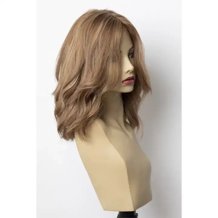 Leslie Blonde With Highlights 8A Grade Top Quality Cuticle Aligned 100% Virgin Human Brazilian Hair Silk Top Kosher Wig
