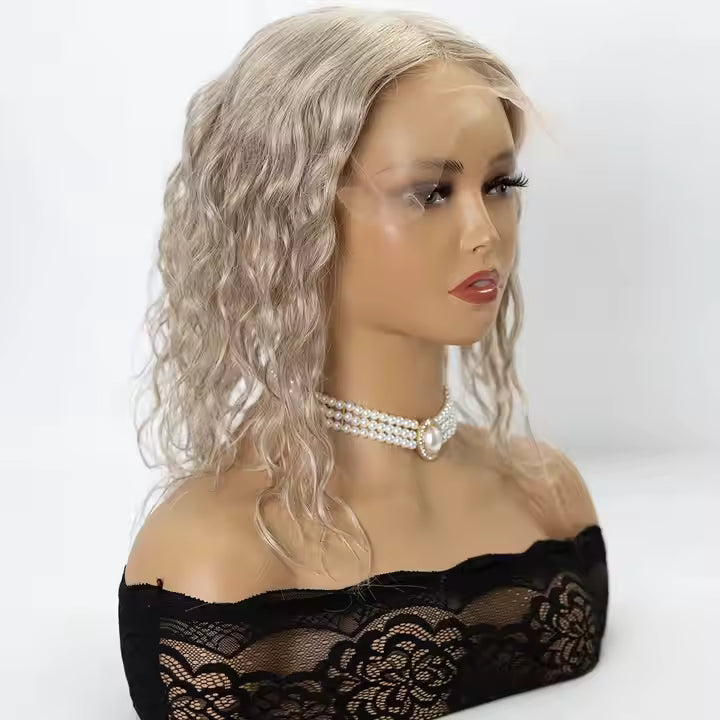 Lois Curly 5x7" Lace Topper Full Hand Tied 12A Grade Cuticle-Aligned 100% European Virgin Remy Hair Topper