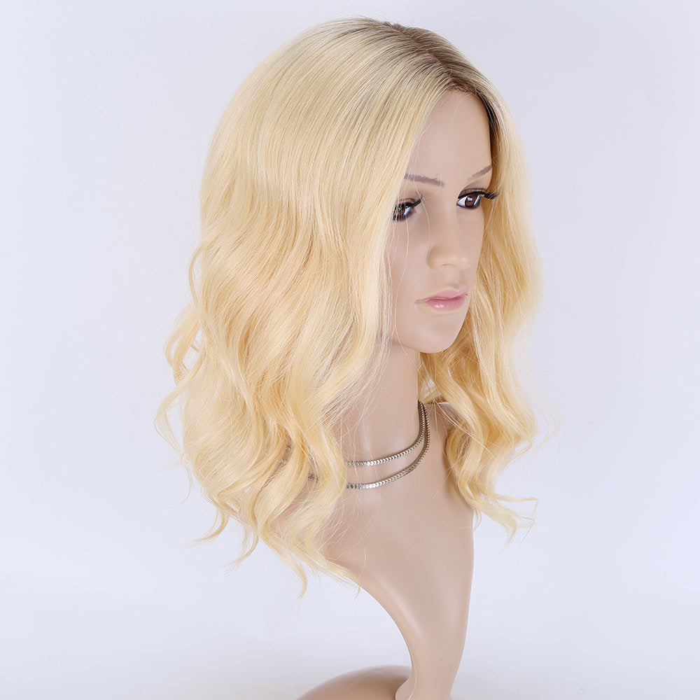 Ombre blonde color mono front lace wig in stock breathable wig r