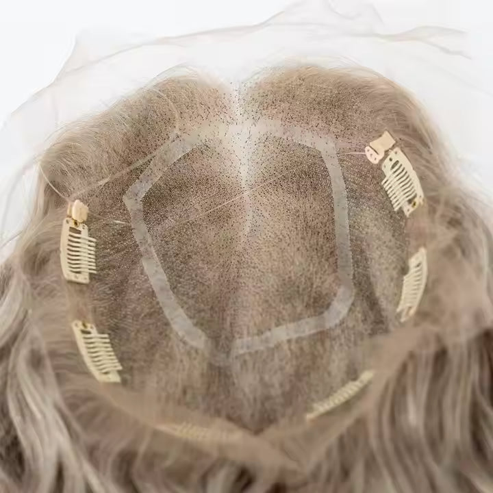 Lois Curly 5x7" Lace Topper Full Hand Tied 12A Grade Cuticle-Aligned 100% European Virgin Remy Hair Topper