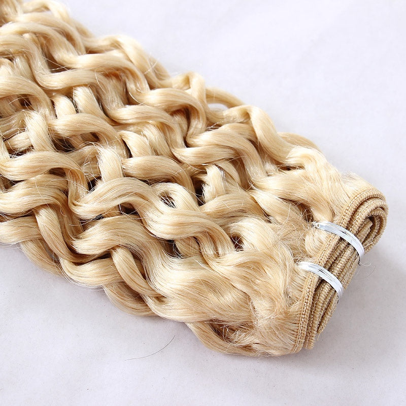 Wholesale 613 Blonde Deep Curly Blonde Vietnam Human Hair Extensions Bundles