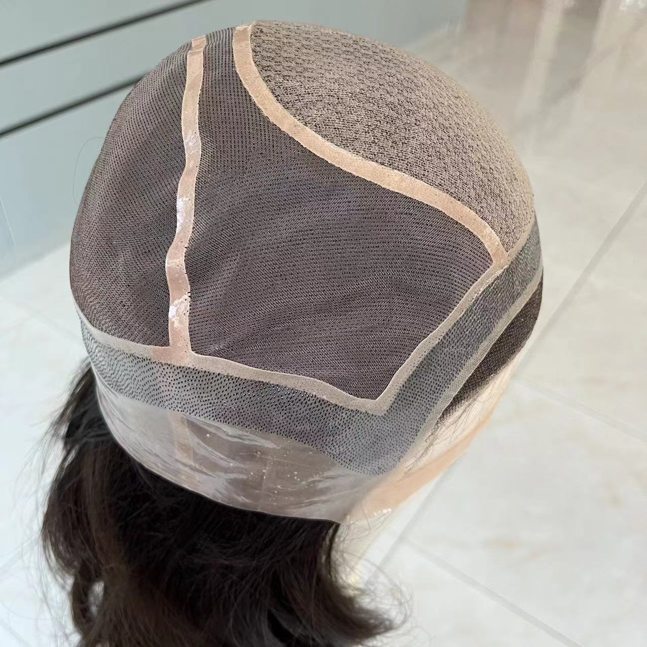 TATIANNA Sandy Balayage Silicone Gripper Wig 100% Virgin European Remy Human Hair Silk Top Fully Handtied Medical Wigs