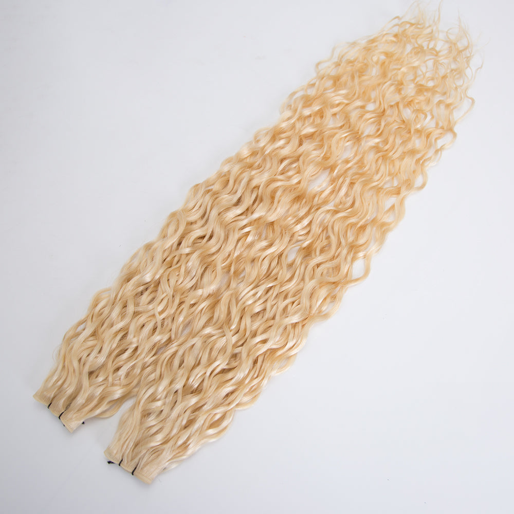 European hair genius weft 100g 50 per pack hair bundle can cut 613 blonde color hair extension