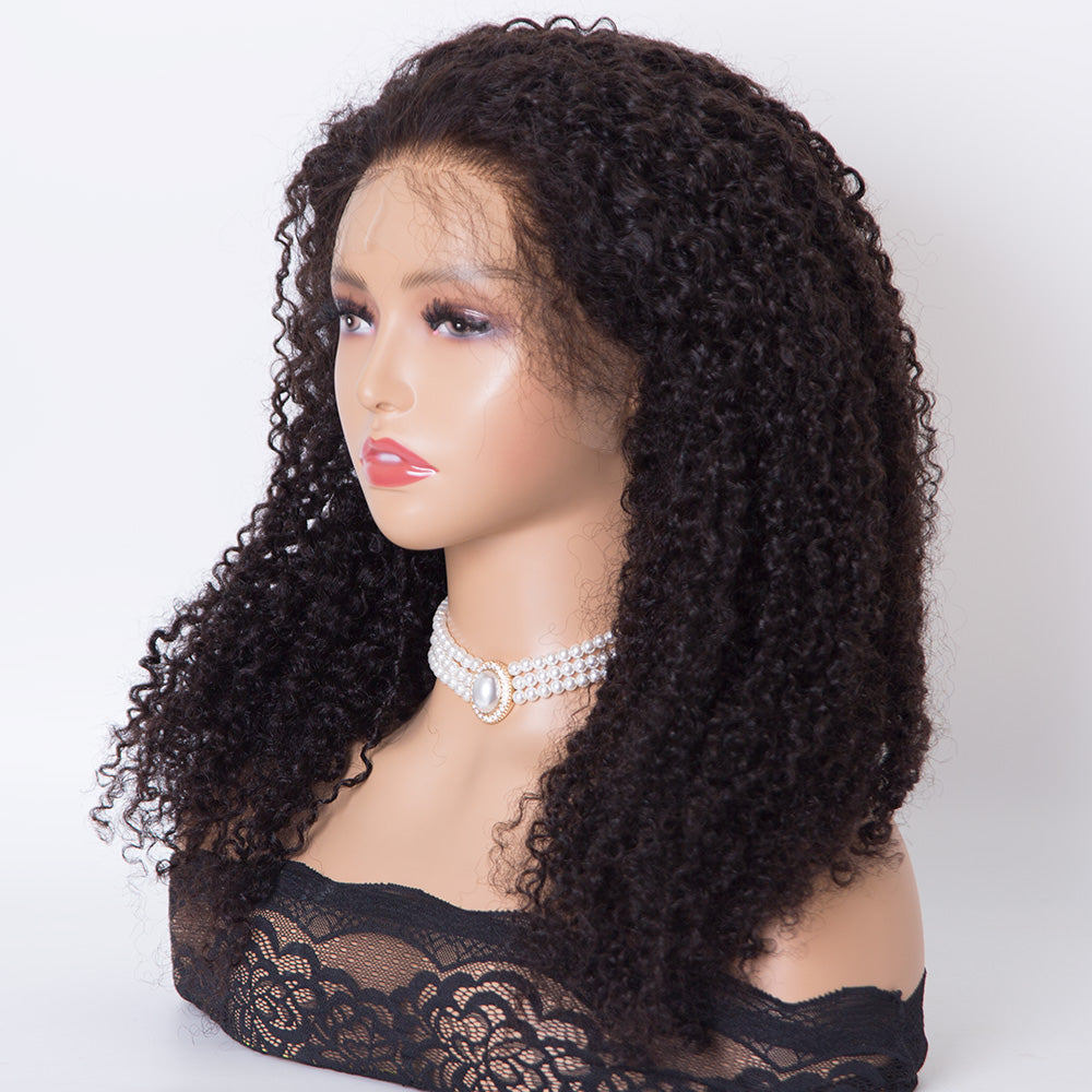 TATIANNA 20 inch Curly texture natural black single knots 13x6