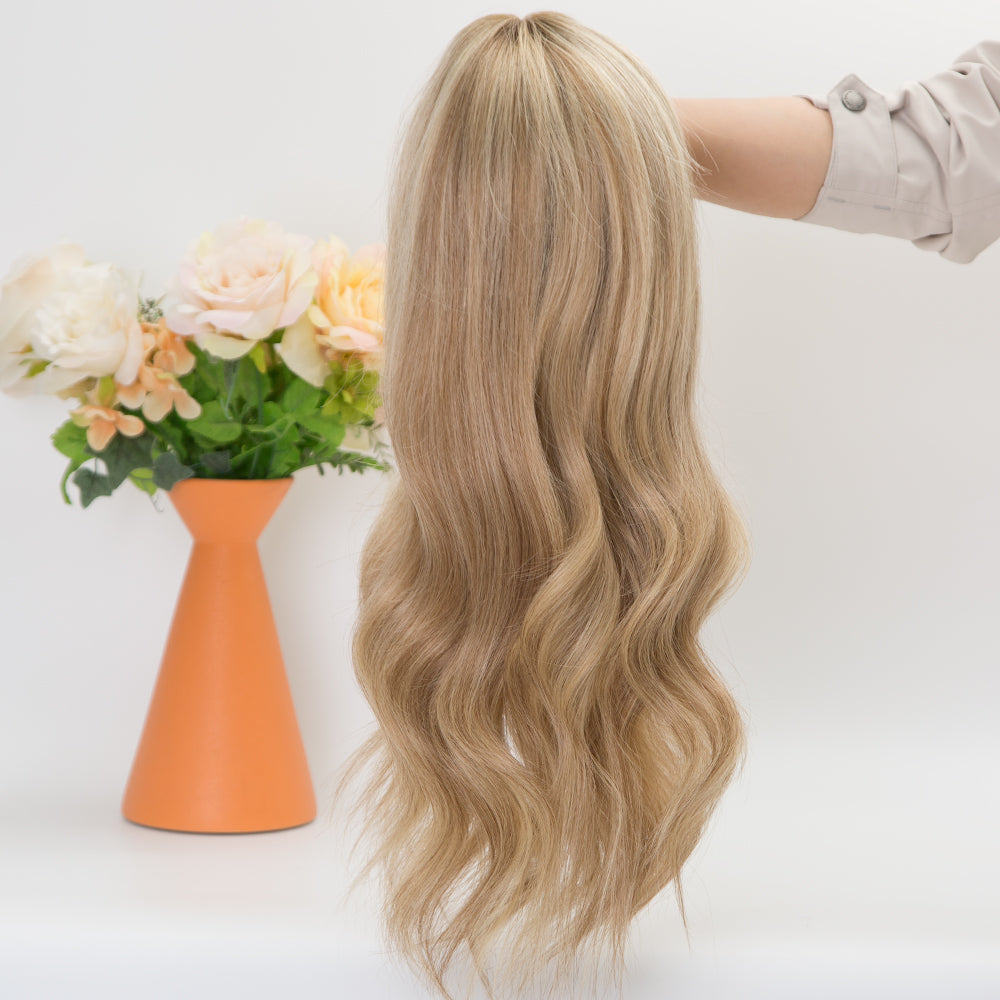 MISTY HD lace Single Small Knots Blonde Balayage 100% Virgin European Remy Hair