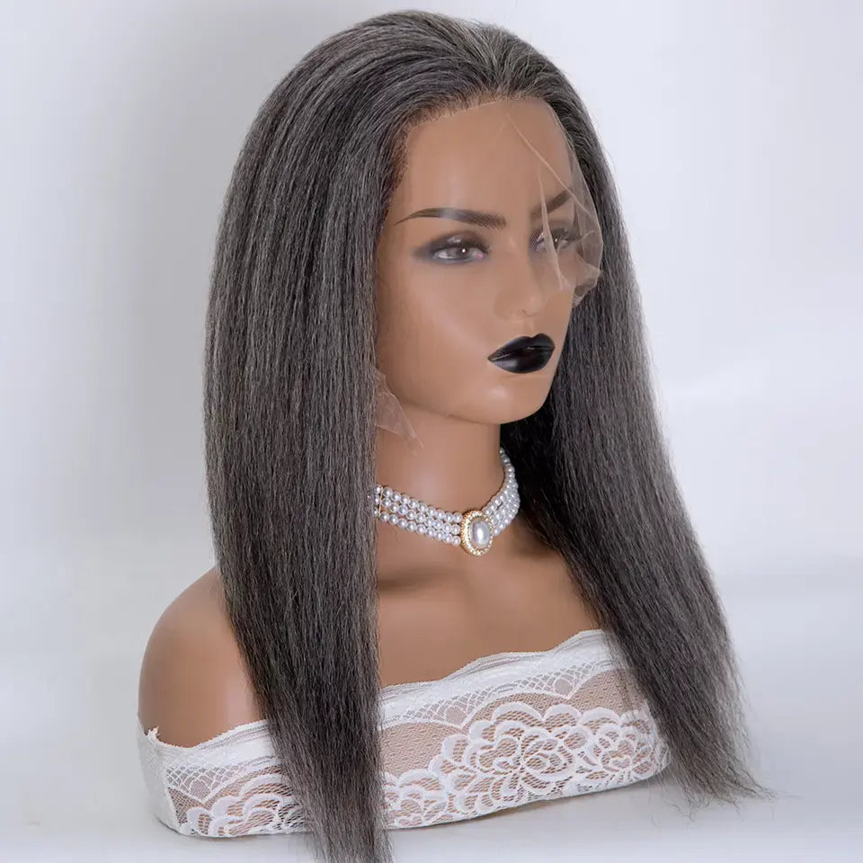 ANNA Yaki Straight Natural Color Mix White Blonde Full Lace