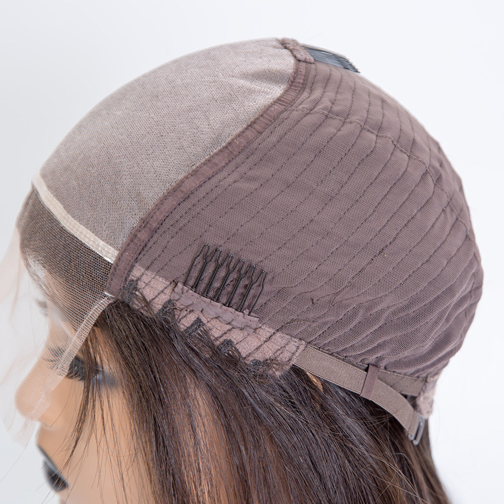 Tish Natural Brown 12A Grade Cuticle Aligned 100% European Virgin Remy Mono Top Lace Front