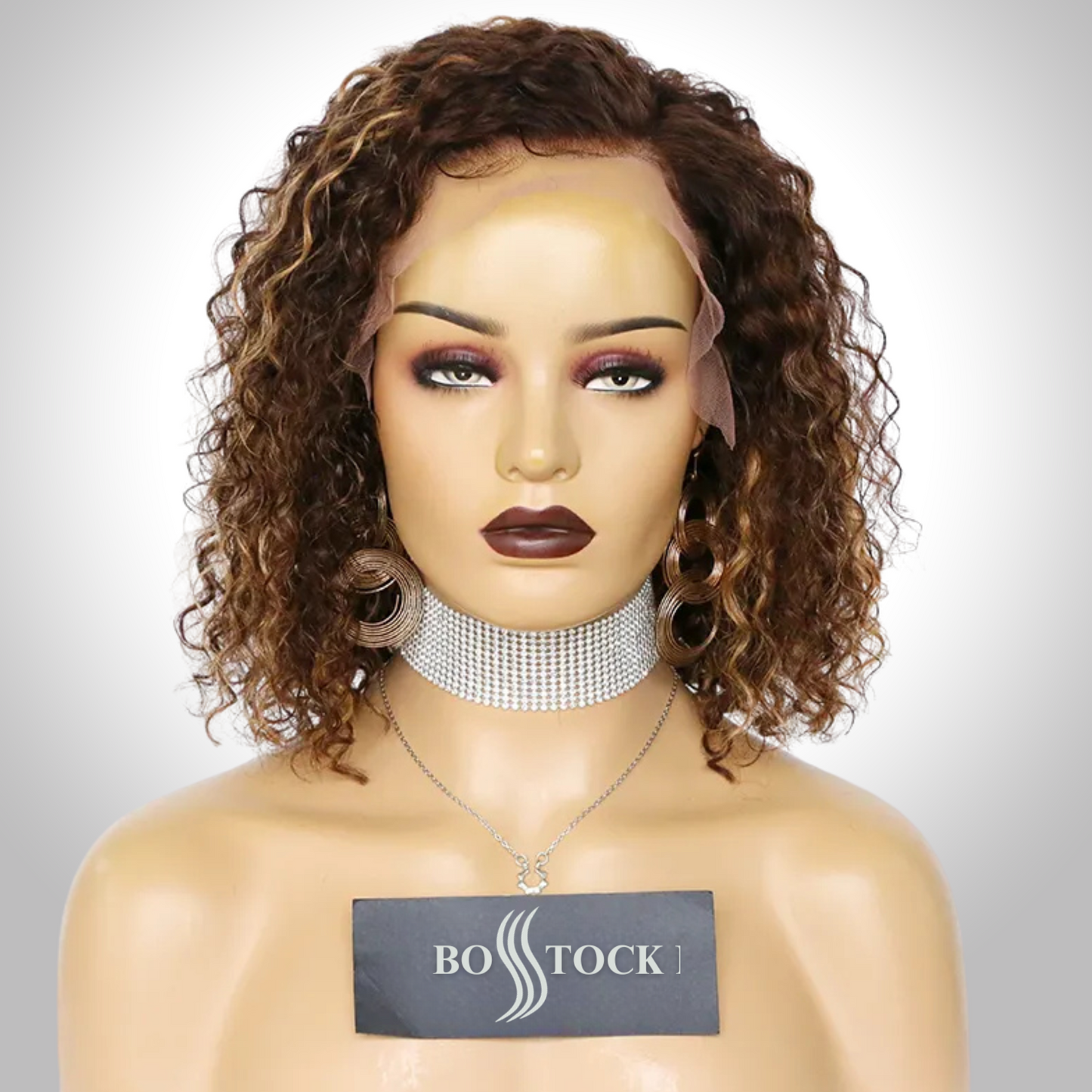 HAZEL Ombre Curly Bob high quality human remy hair lace front wig