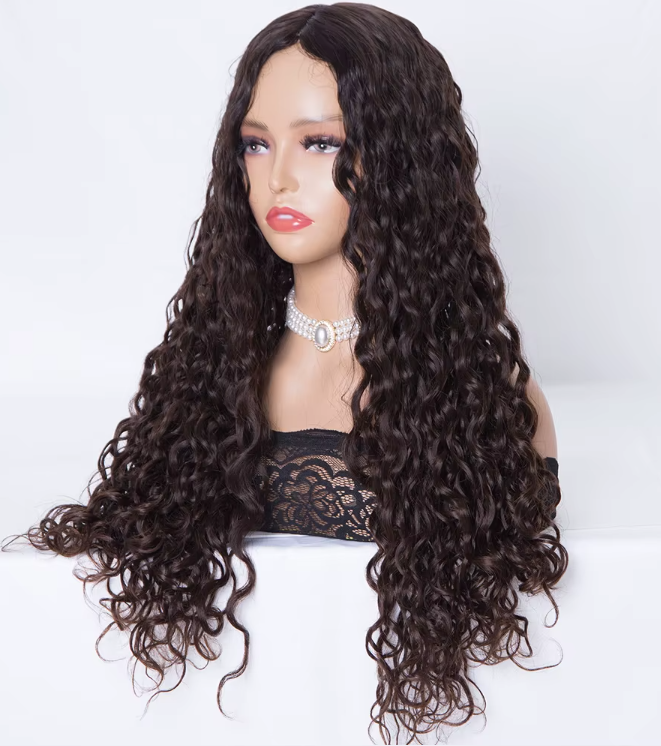 Belinda 24 Inch Natural Brown Curly Silk Top Topper 100% European Virgin Human Hair Toppers