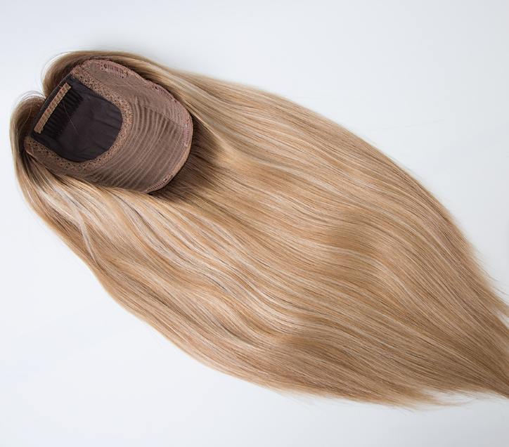 Sally 7x8 Pre Plucked Silk Weft Ombre Grade 12A 100% Virgin European Honey Blonde Topper