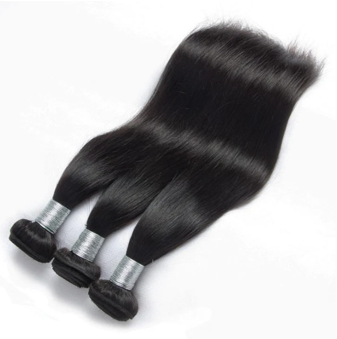 Indian Virgin Hair Silky Straight A Lace Frontal With 3 Bundles Deal