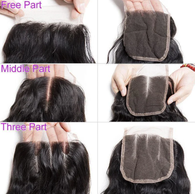 Indian Virgin Human Hair Water Wave A Lace Closure With 3 Bundles Deal