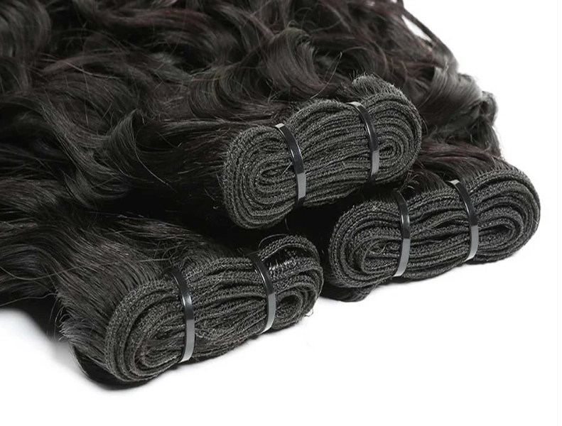 Water Wave Indian Virgin Human Hair Weaves 3 Hair Bundles Deal