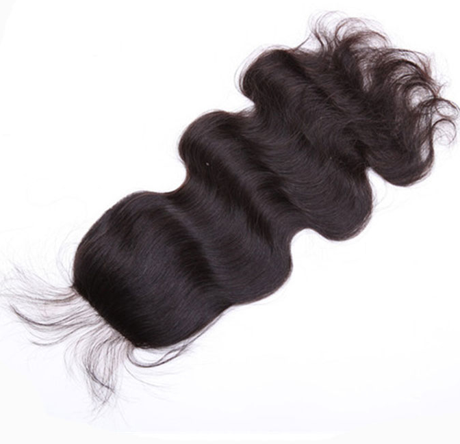 Silk Base Closures 4×4inches Body Wave Indian Remy Human Hair