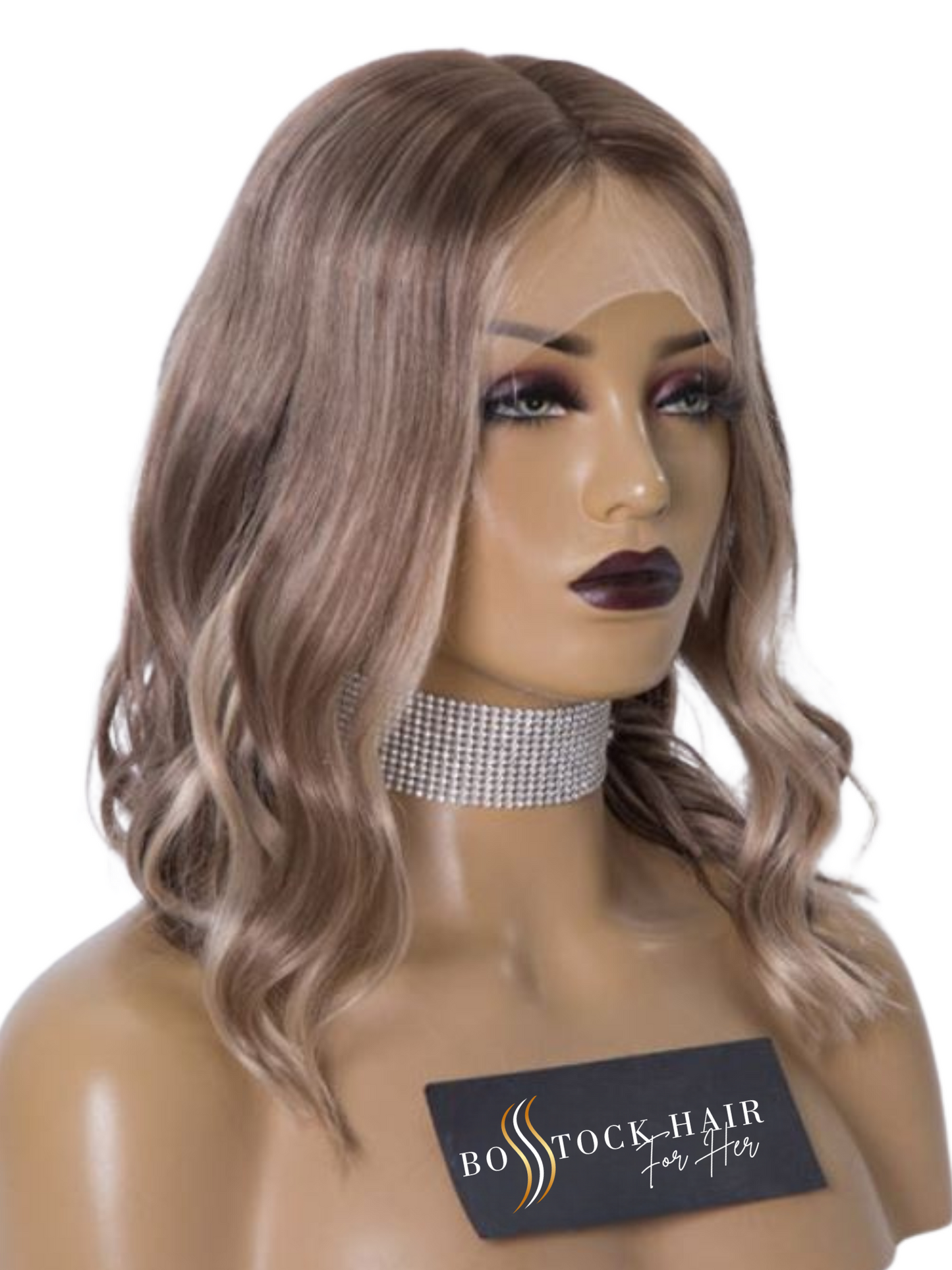 AMELIA Blonde Balayage Hair Wavy Bob Grade 12 A European Virgin Human Hair Double Drawn