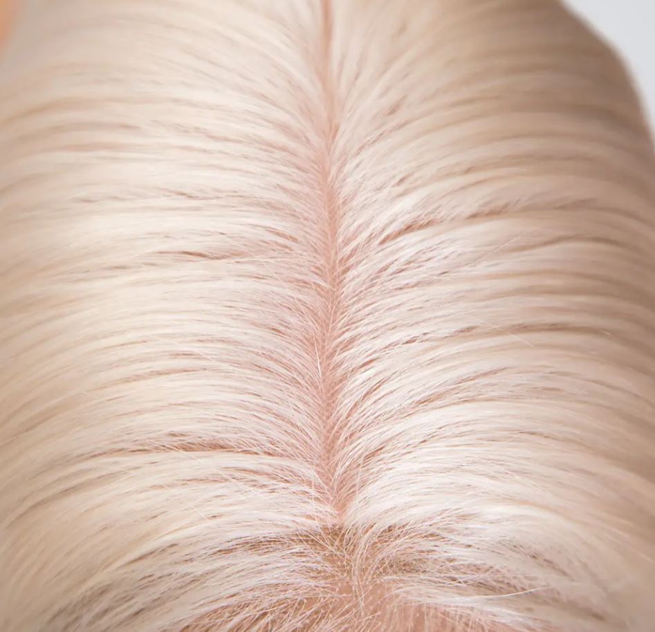 ANYA Platinum blonde 12A Grade Top Quality Virgin European Remy Hair Luxe Cap Silk Top Lace Front Medical Wig
