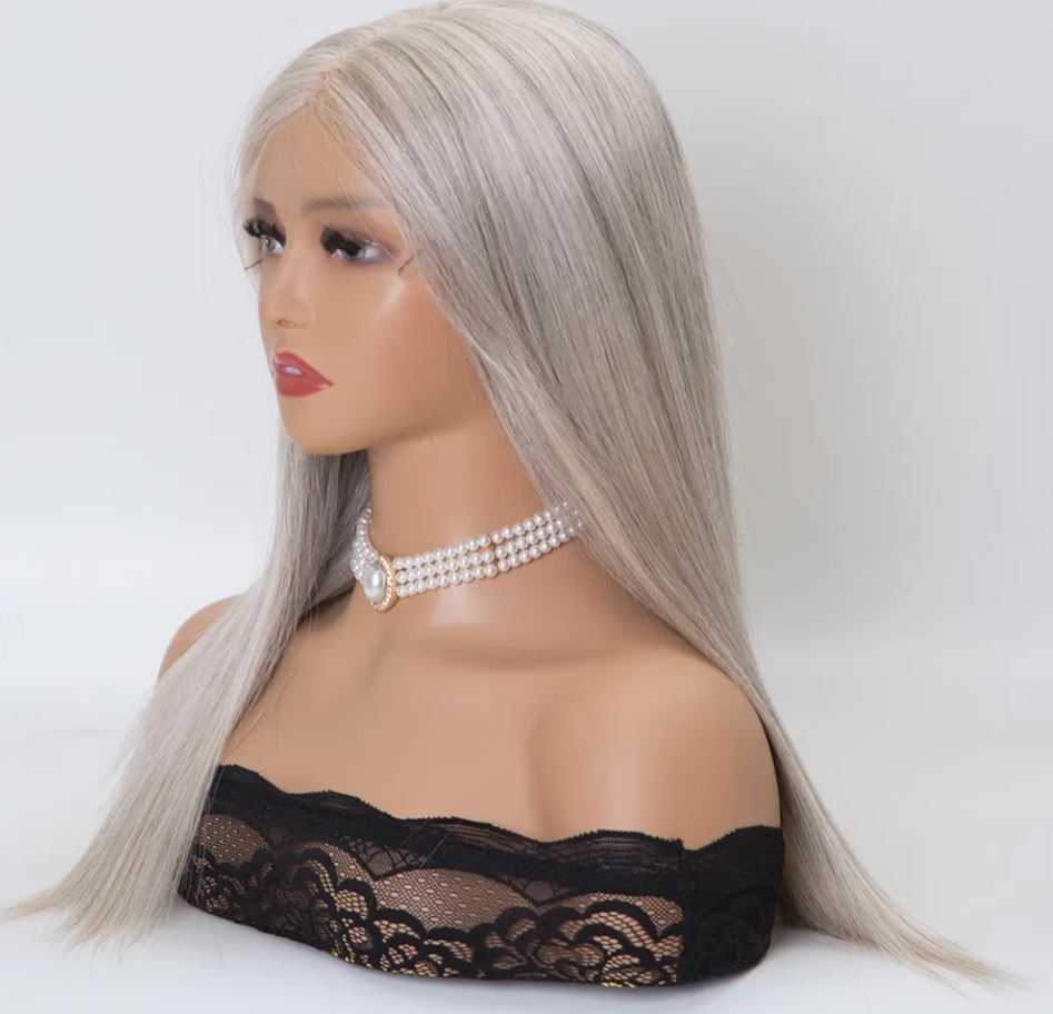 SOLSTICE Grade 12A 100% Virgin European Remy Single knots 90% white blonde color and 10% natural black color