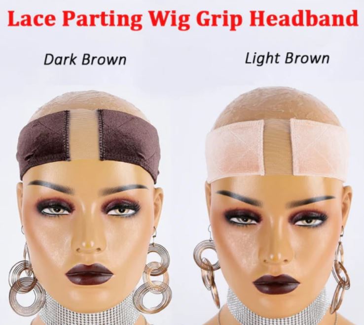Lace Parting Wig Grip Headband--More Natural Looking, Extra Hold, Velvet Comfort, Slip-Resistant, Adjustable