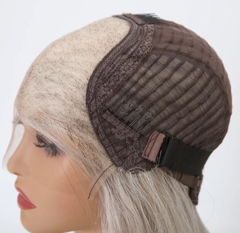 SOLSTICE Grade 12A 100% Virgin European Remy Single knots 90% White Blonde color and 10% natural black color