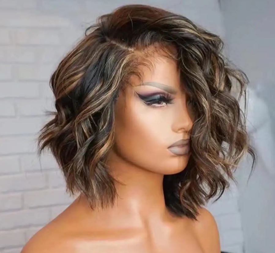 YARA Short Length Highlight Color Bob Wig Raw Indian Human Hair 13x4 HD Lace Wigs Side Part Natural Hairline