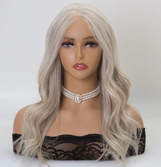 SOLSTICE Grade 12A 100% Virgin European Remy Single knots  90% white blonde color and 10% natural black color