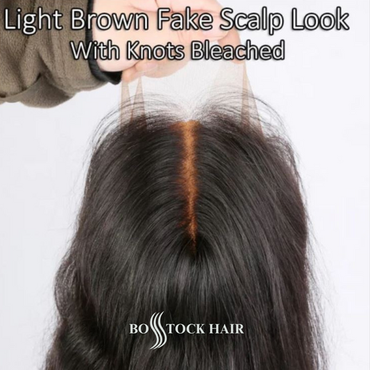 Additional Request To Sew Fake Scalp Bald Cap. Slip-Resistant, Real Scalp Illusion,Tight-Fitting Hairline,100% Hand Sewing
